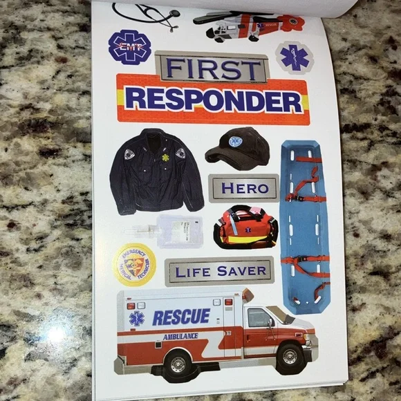 Sticker Book Bundle 1148 Pcs First Responder Classroom Scrapbook EMT Fire Police - Picture 15 of 17